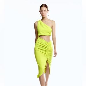 Zara draped asymmetrical dress